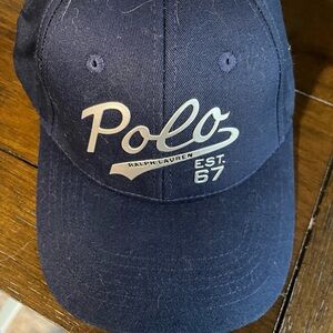 Ralph Lauren Polo Blue Cap with Silver Logo